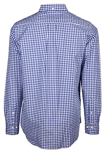 GANT Herren Reg Poplin Gingham Shirt Klassisches Hemd, College Blue, M EU