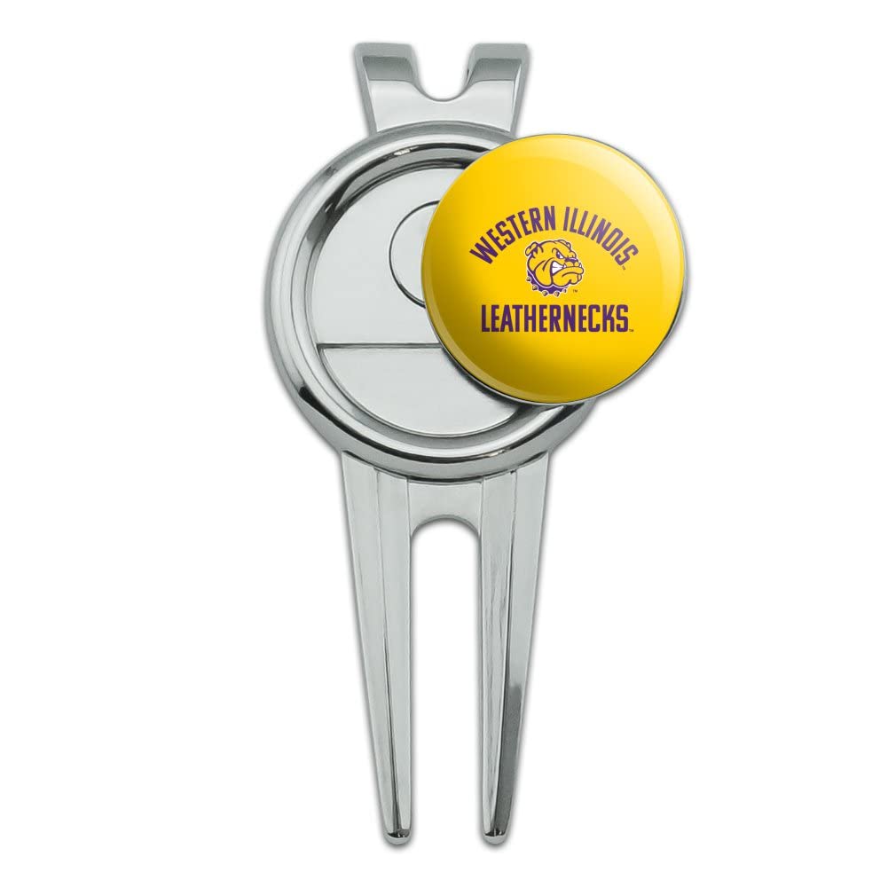 GRAPHICS & MORE Western Illinois Leatherneck Golf Divot Repair Tool and Ball Marker