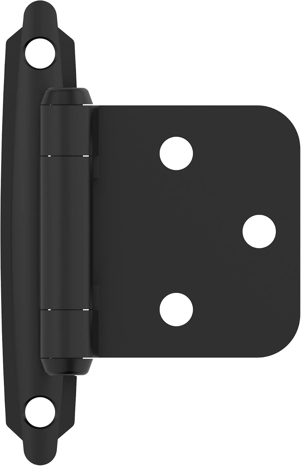 Amerock | Cabinet Hinge | Variable Overlay | Matte Black | 2 Pack | Self-Closing | Face Mount | Cabinet Door