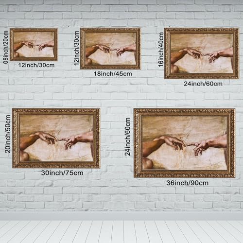 Impression sur toile La création d'Adam pour bureau 50cm