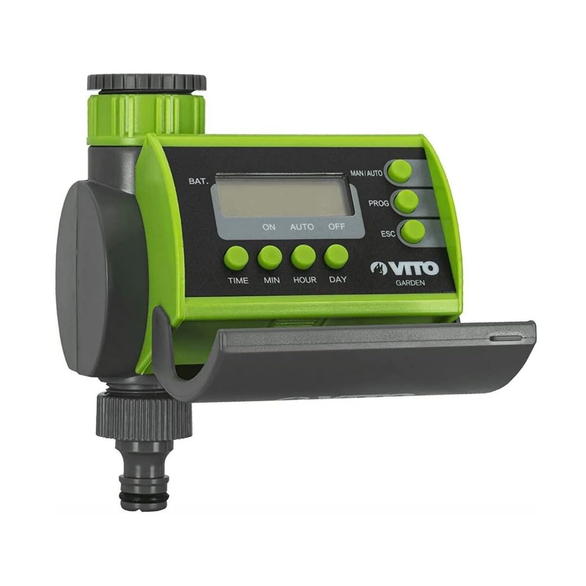 Vito Garden - Ordenador de riego con pantalla LCD: ideal para riego de flores, riego de césped