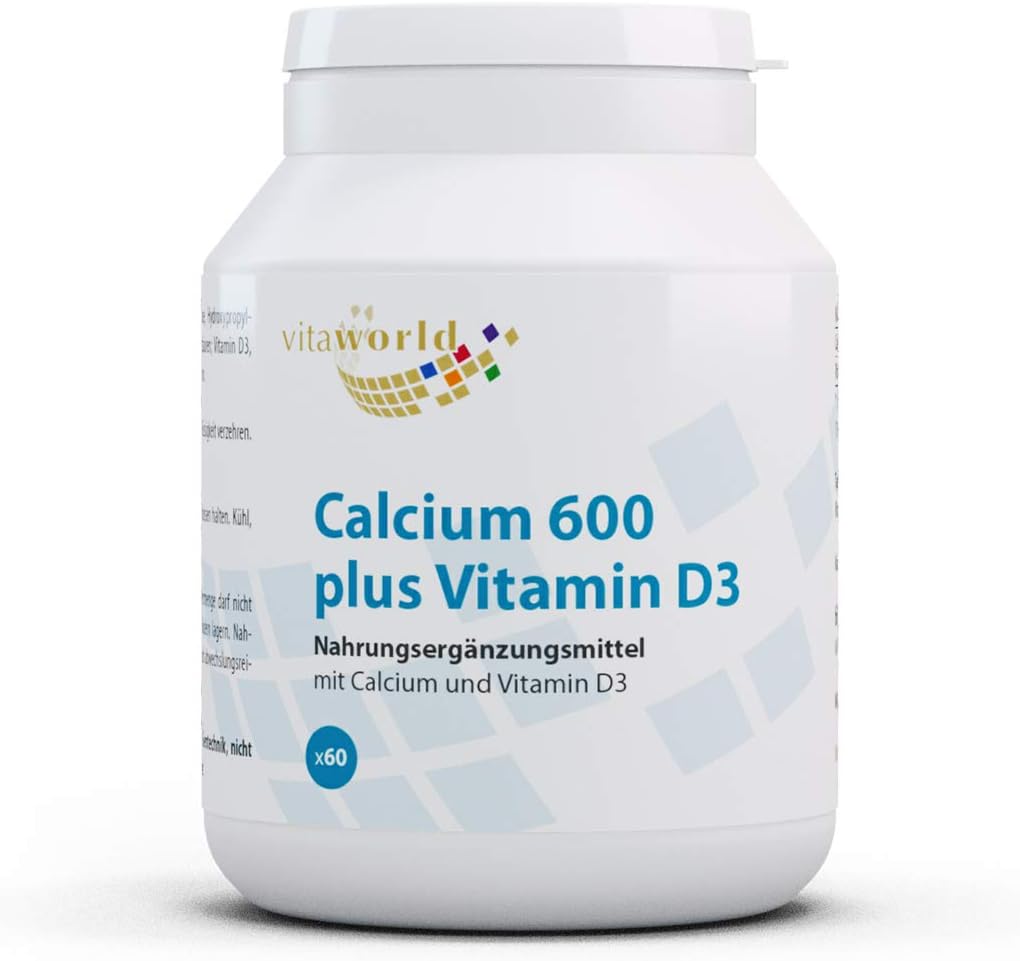 Vita World 3 Pack Calcium 600Mg + Vitamin D3 3 x 60 Tablets Made in Germany Vita World 3 Pack Calcium 600Mg + Vitamin D3 3 x 60 Tablets Made in Germany