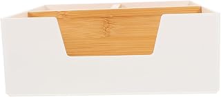 Sosoport Caja Organizadora de y Café con Compartimentos Soporte para Infusiones y para Hogar y Oficina Color Blanco Reutilizable
