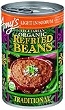 Amy's Organic Refried Beans Canned, Traditional Beans Light in Sodium, Vegan. Gluten Free and Vegetarian, 15.4 Oz