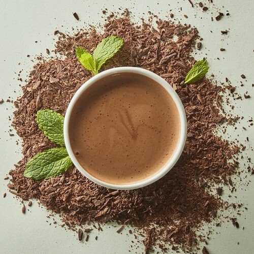 Image of Hotel Chocolat Hot Chocolate Mix - Dark Peppermint Drinking Chocolate with Real Chocolate Flakes, 10 Servings, Gourmet Cocoa