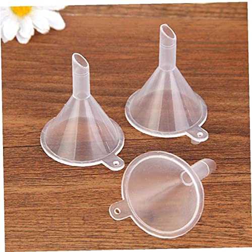 U-M Plastic Funnel Small Mini Liquid Filing Kitchen Clear Funnels for Perfume Essential Bottle Deft Design