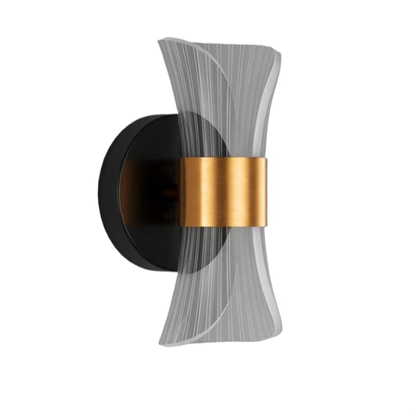 Lámpara de pared moderna para el dormitorio en color negro y oro de diseño creativo