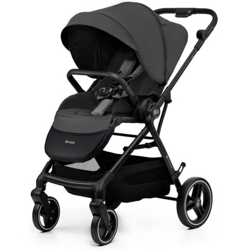Kinderkraft YOXI Passeggino Passeggino dalla nascita fino a 22 kg, Semplicemente Pieghevole, Ruote Impenetrabili, Impermeabili, UPF50+, Cestino fino a 5 kg, Grigio