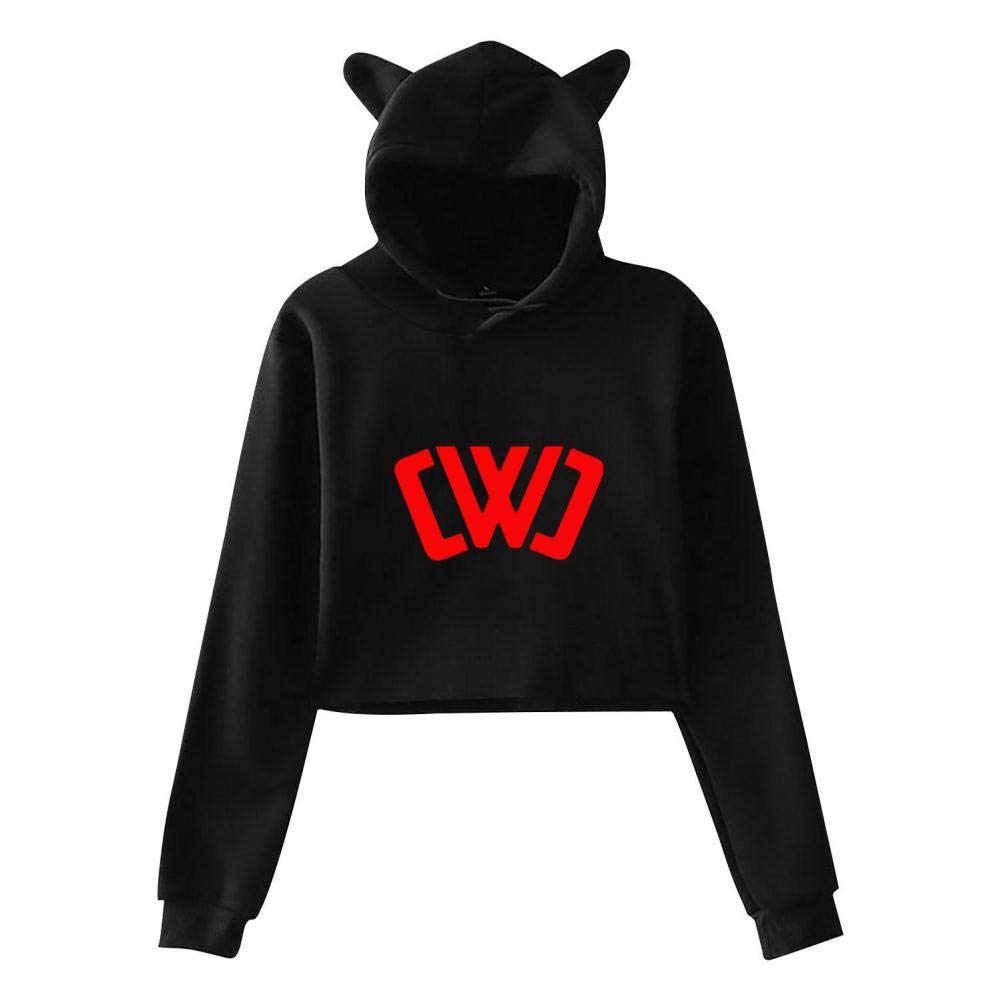 Women's Girls Chad Wild Clay Hoodies Sweatshirt Cat Ear Crop Tops