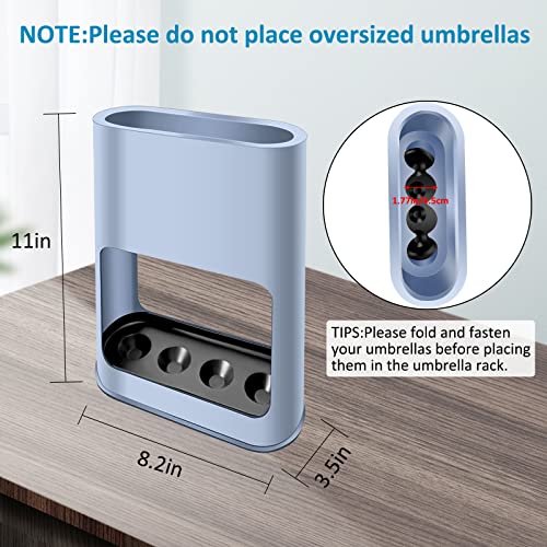 Umbrella Stand Holder Umbrella Rack With Removable Drip Tray For Entryway Home Office Decor, Free Standing Organizer For Umbrella Walking Sticks And Canes, Stored 4 Umbrellas, Blue #TOP1