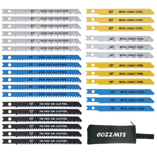 Cozzmts 30-Piece U-Shank Blade Set