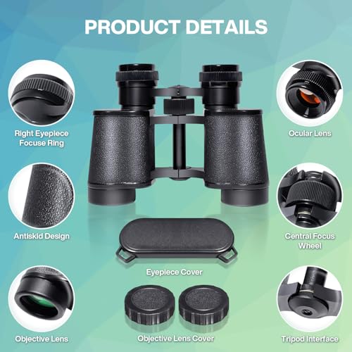 Binoculares compactos 10x25 para adultos con bolsa miniatura 4