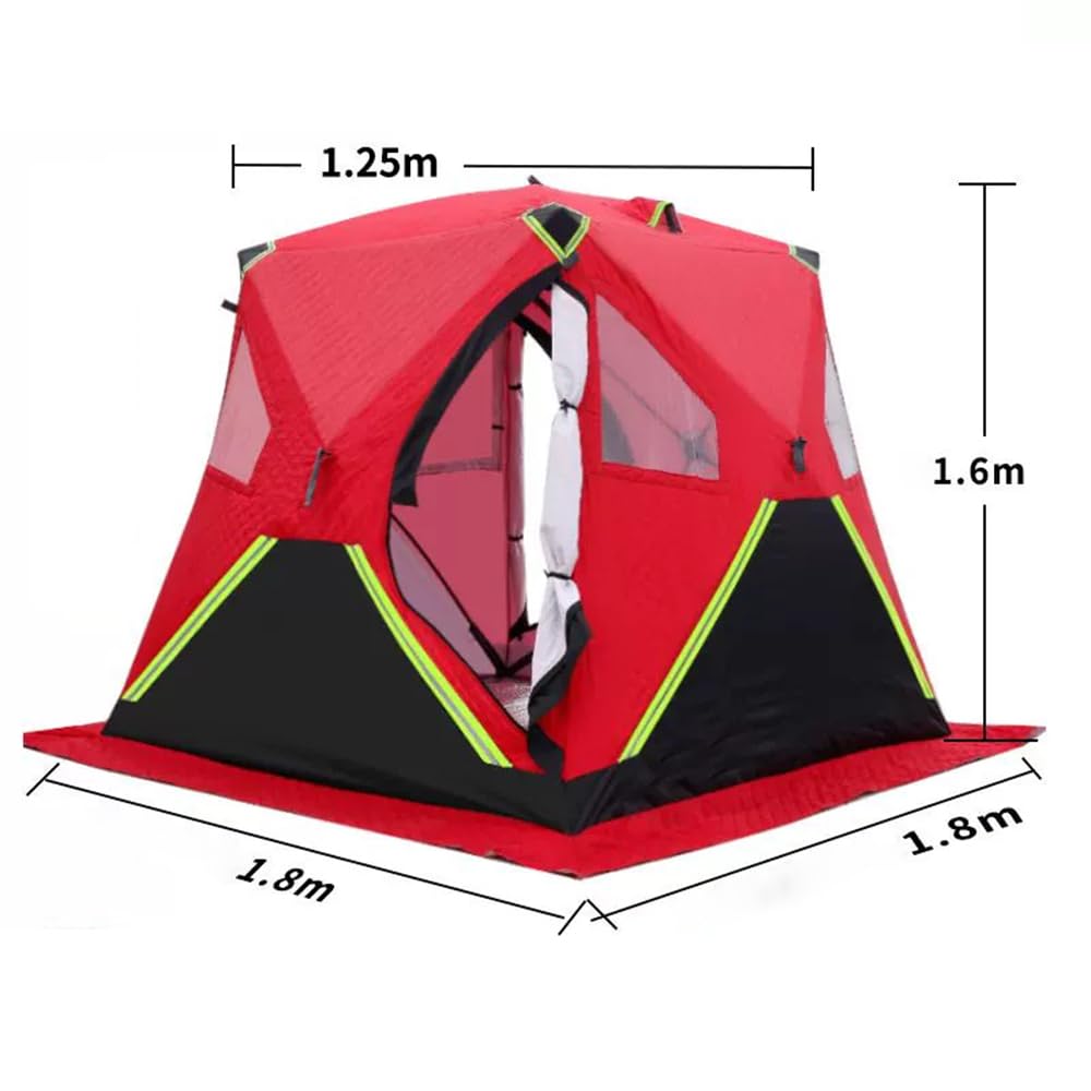 Eisfischen, Camping, Angeln im Freien, warmes Zelt, Campingausrüstung, trapezförmige Struktur, Starke Stabilität, geeignet für 2–3 Personen
