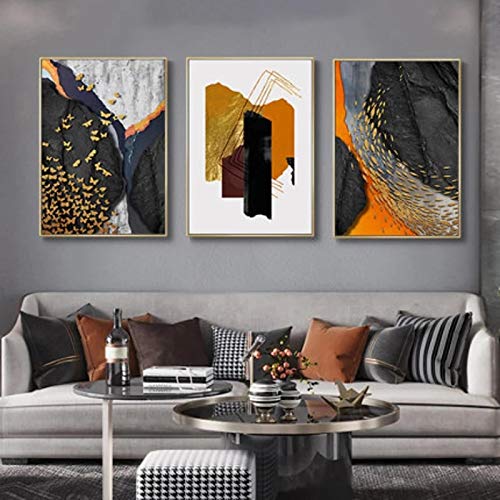 Peinture abstraite de luxe minimaliste nordique affiches sur toile haut de gamme KEBIA
