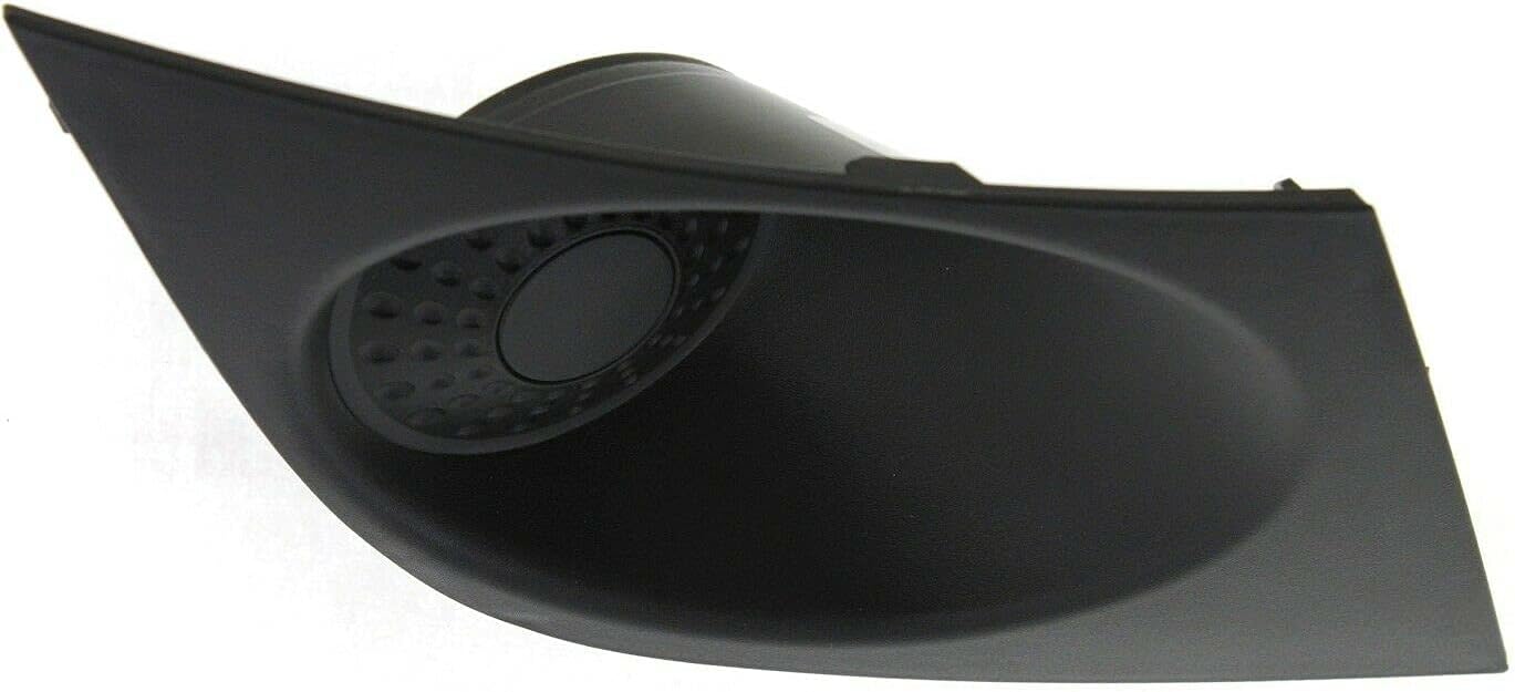 DAT AUTO PARTS Front Right Passenger Side Bumper Fog Light Lamp Hole Cover Grille Molding Trim Replacement for 2007-2012 Nissan Versa Black Textured Plastic NI1039111 62256EM30A