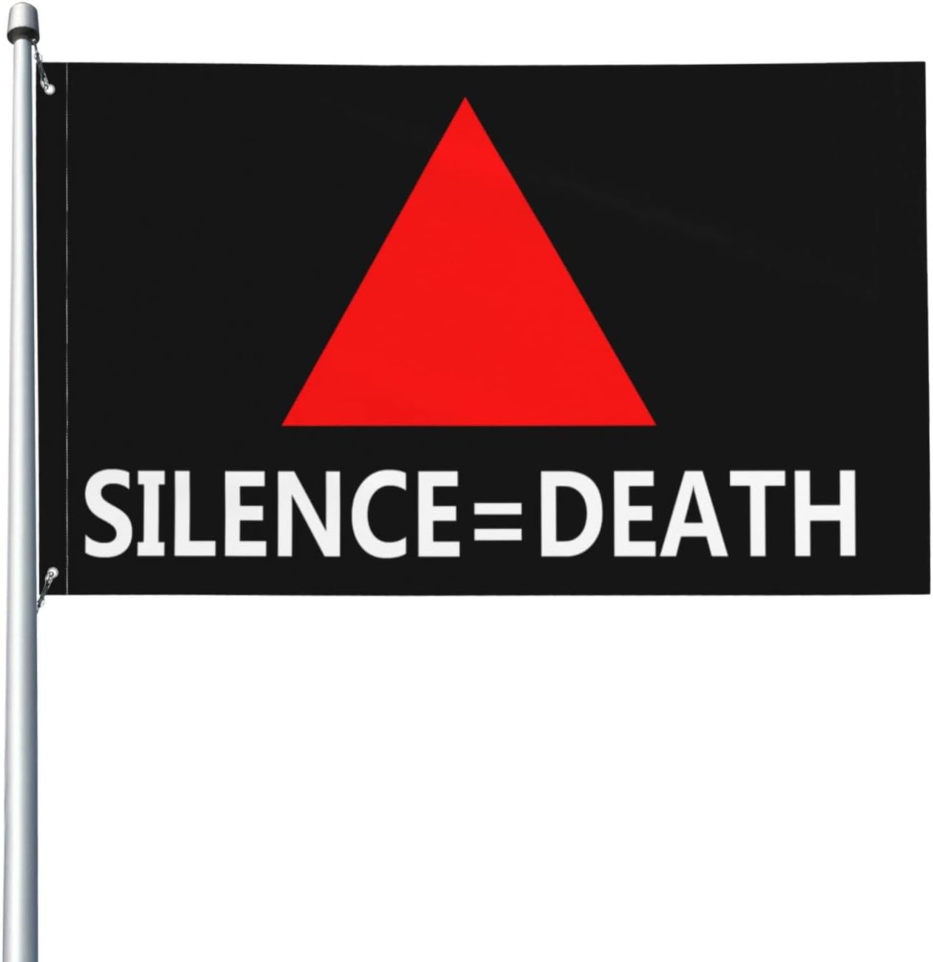 Action=Life Silence=Death Pride Flag Flag 3X5 Ft - UV Fade Resistant - Garden Yard Flag Outdoor Flag with Grommets