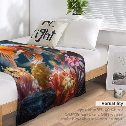 Couverture polaire poisson en flanelle douce 150x200cm pour canapé - 7