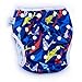 Reusable Baby Swim Diapers (Sizes N–5) – Adjustable, Easy-Wash Nageuret Reusable Swim Diaper Kids Soft, Breathable, Waterproof Swim Wear for Baby & Newborn! (Sharks)