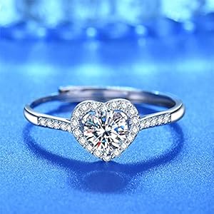 Moissanite diamanten ring vrouwelijke sterling zilver s925 een karaat zes-klauw open ring huwelijkspaar cadeau,Style 10