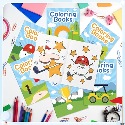 Image of Golf Coloring Books for Kids - 96Pcs Bulk Sports Golf Theme Mini Coloring Booklet DIY Art Drawing Book for Toddlers Holiday Birthday Party Goodie Bags Stuffers Sunday School Classroom Favors