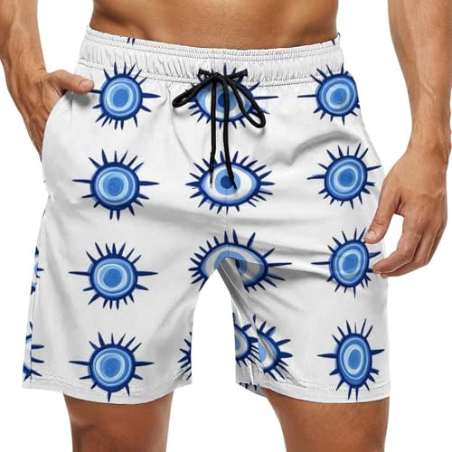 Magic Evil Eye Mens Swim Trunks Quick Dry Board Shorts Beach Swimwear Bathing Suits