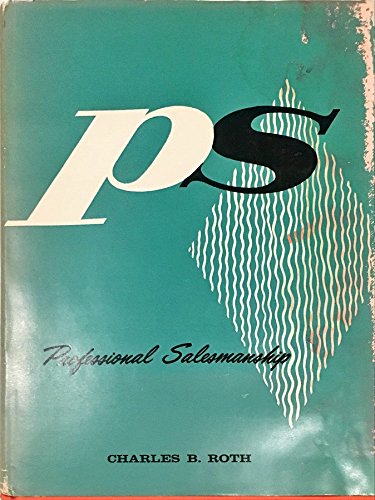 Professional salesmanship B0007FI0GY Book Cover