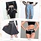 Amabro Damen Kettengürtel, Taillenkette Taille Gürtel Taille Kette Körperschmuck Bauchkette Körperschmuck Strand verstellbarer Metall Western Cowgirl Gürtel Silber Waist Chain für Kleid
