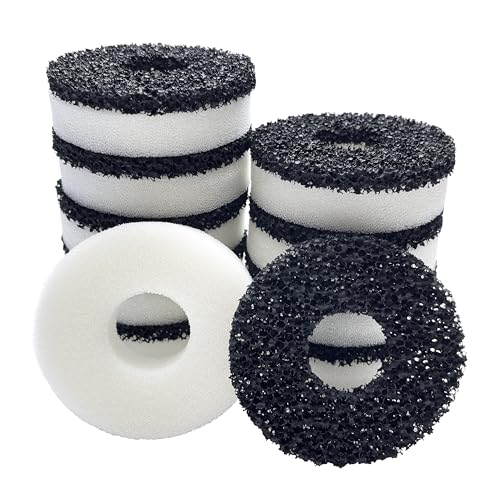 SHIGATSU 20 Pack Replacement Aquarium Maintenance Kit for Biorb Filter, Aquarium Sponge Foam and Carbon Rings Set