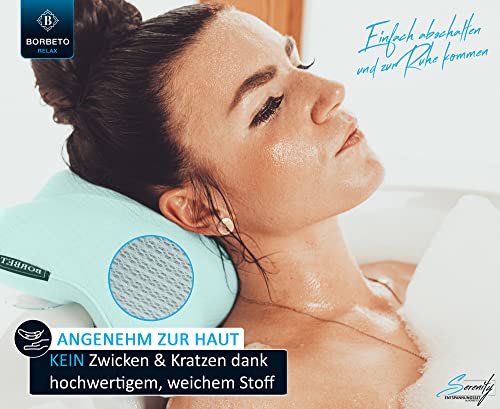 BORBETO® Serenity Ontspanningsset, 2-in-1, ontlast de wervelkolom voor 100% ontspanning, exclusieve, zachte en duurzame merkstof, badkussen + rugrol - Image 6