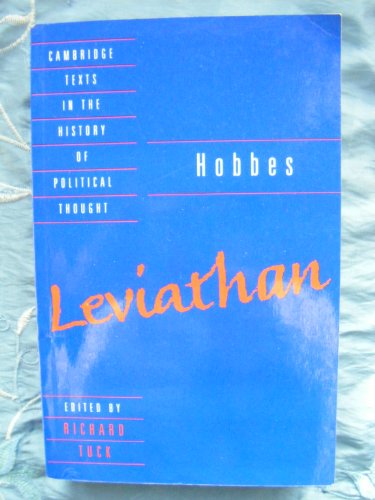 Hobbes: Leviathan (Cambridge Texts in the Histo... 0521396417 Book Cover