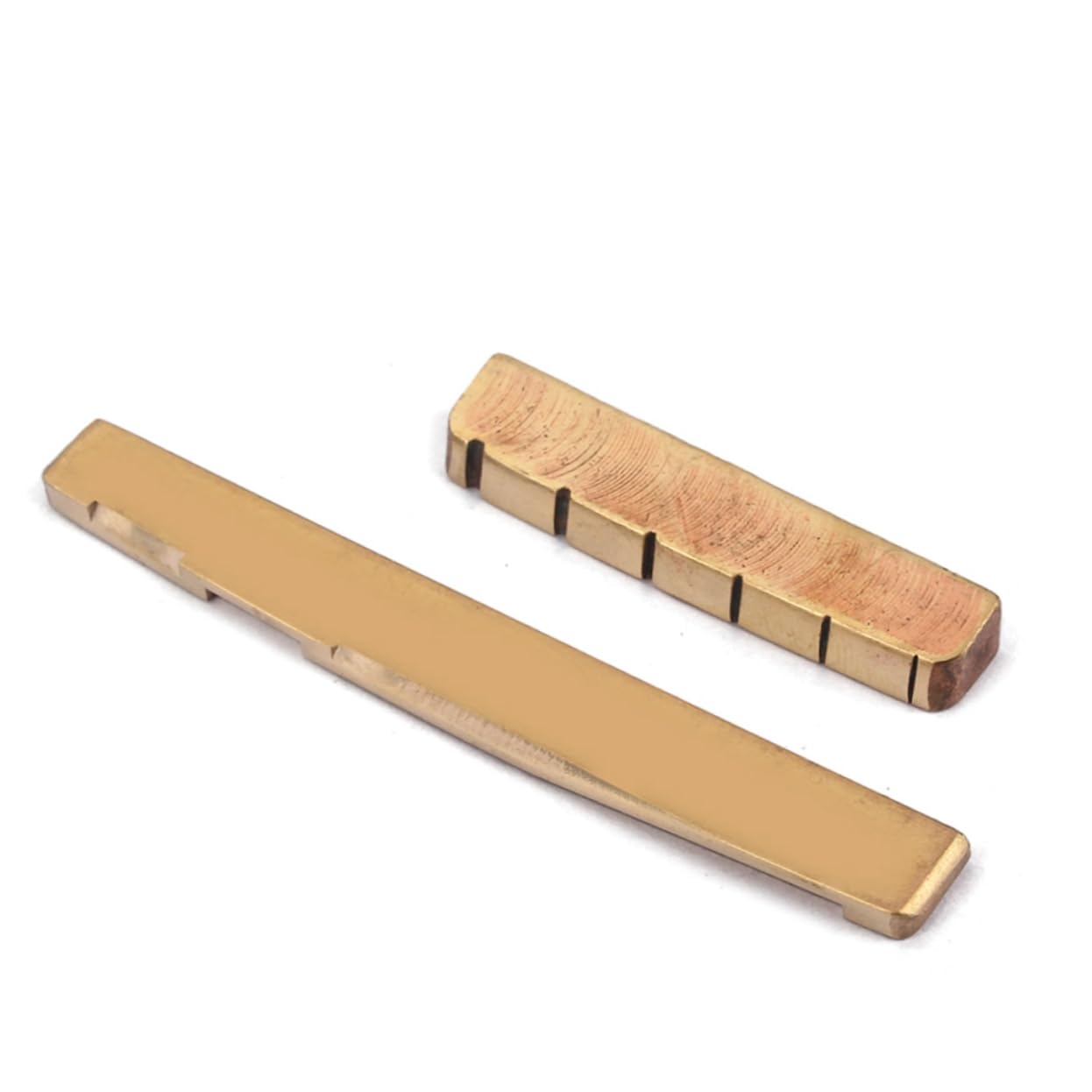 SUPVOX Brass Guitar Bridge Parts Set with Blue Crystal Design for Acoustic Guitar Replacement Durable and for Enhanced Tone