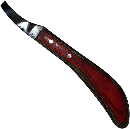 Cuchillo japonés de acero inoxidable de alta calidad con mango de madera suave, perfecto para una mejor limpieza de pezuñas