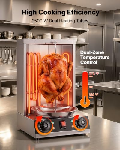 Image of VEVOR Countertop Vertical Rotating Oven 15 lbs Rotisserie Shawarma Machine