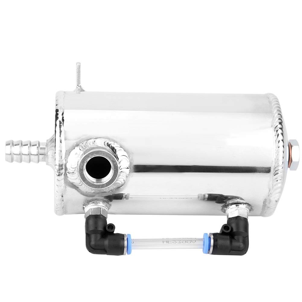 KSTE Oil Catch Can, 0.5L Universal Oil Catch Can en Alliage d'aluminium reniflard Réservoir Réservoir avec Filtre à air