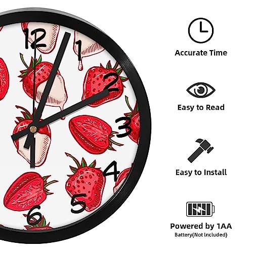 Horloge murale silencieuse à quartz sans tic-tac pour maison et bureau