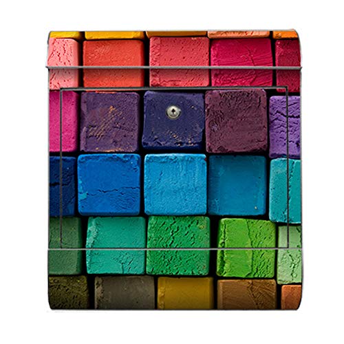 motivX-Ideenwerkstatt Briefkasten Kombi Wandbriefkasten mit Motiv bunte...