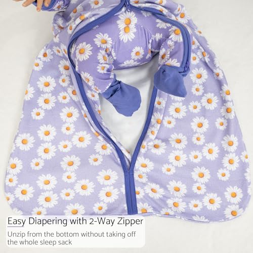Image of LollyBanks Sleep Sack, 100% Cotton Neutral Baby Sacks, 0.5 TOG Sleep Sacks Lightweight with 2-Way Zipper