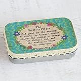 Natural Life Owl Inspirational Serenity Prayer Memory Prayer Box with Pencil and Notecards