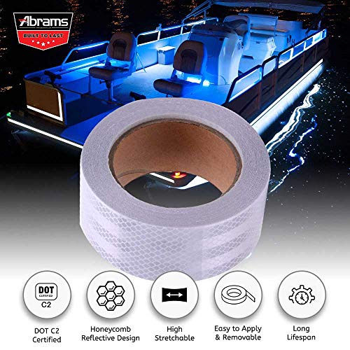 Fita de segurança reflexiva Abrams 5 cm x 30 pés padrão diamante caminhão caminhão condimentação DOT