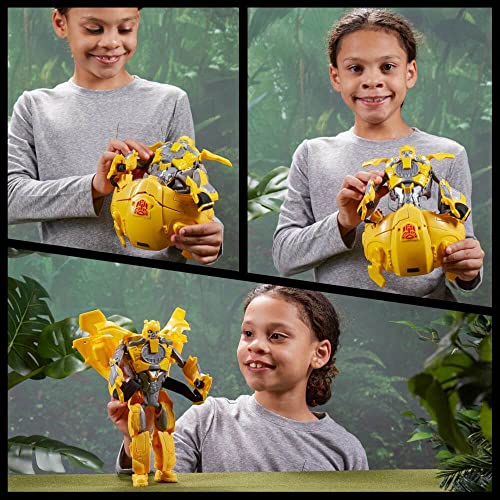 Transformers: Rise of The Beasts, Masque Convertible Bumblebee 2 en 1 avec Mode Figurine de 22,5 cm, à partir de 6 Ans