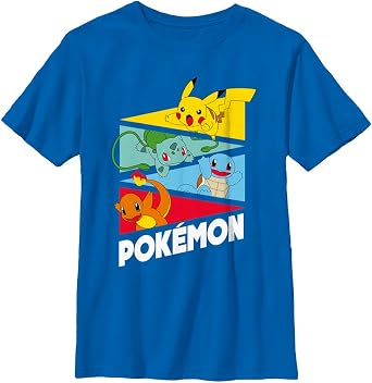 Pokemon Unisex-Child Starter PendentsT-Shirt