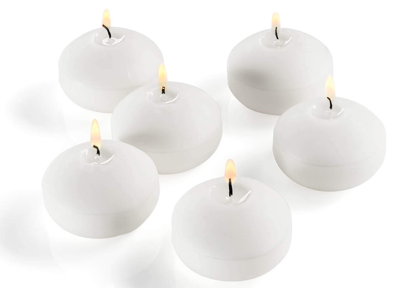 Buy A1SONIC® WHITE FLOATING CANDLE SMOOTH BURNING PAKC OF 10 Online at