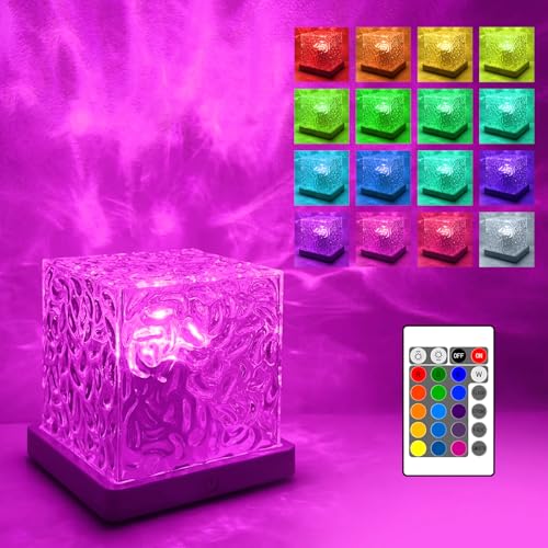 YATOSEEN Wasserwellen Lampe, 16 Farben Rotierende Dynamische Wellen Deckenprojektion Stimmungslicht mit Fernbedienung für Schlafzimmer/Party YATOSEEN Wasserwellen Lampe, 16 Farben Rotierende Dynamische Wellen Deckenprojektion Stimmungslicht mit Fernbedienung für Schlafzimmer/Party