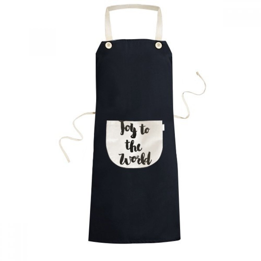 Tablier bavoir de cuisine Joie au Monde noir idéal pour cuisiner de bons plats en famille
