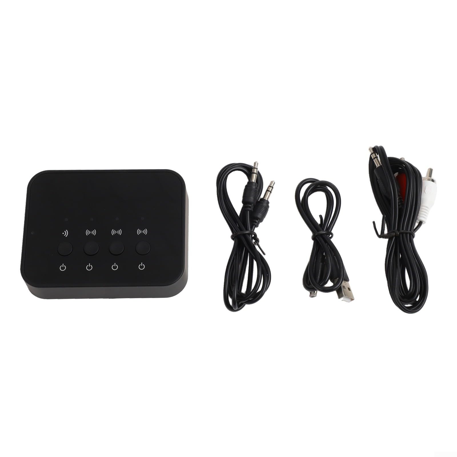 Para transmisor RCA para TV, adaptador de audio inalámbrico con dual, hasta 3 auriculares de conexión, bajo retardo para música y juegos, PC portátil, tableta, transmisión de 5-8 m