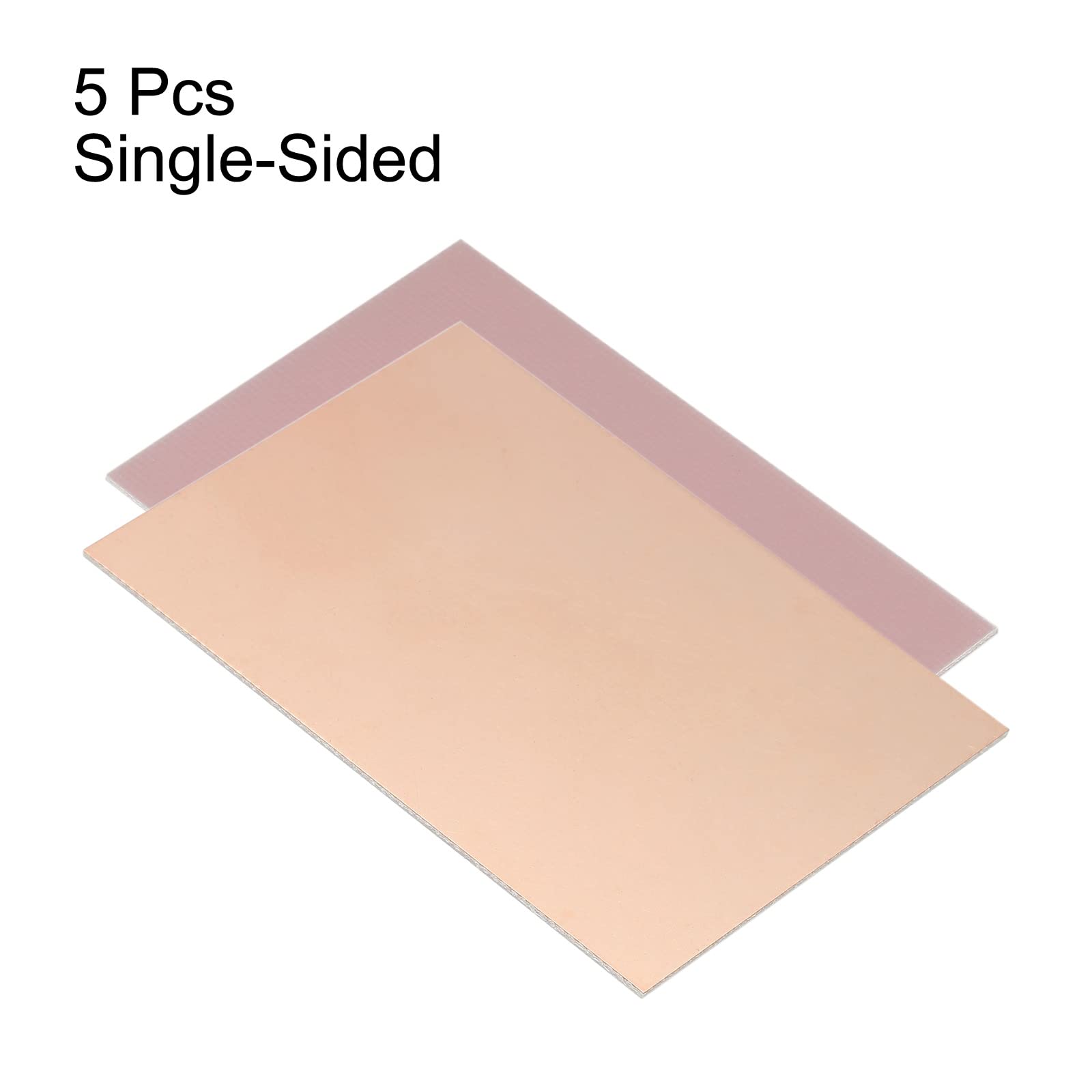 PATIKIL FR4 Laminato Rivestito in Rame a Lato Singolo PCB, 5 Pezzi 70 x 50 x 0,8mm Circuito Prototipo Universale Placcato in Rame