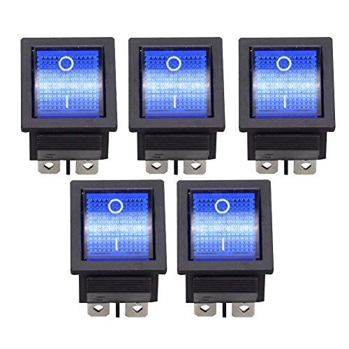 6 Pins Blue Plastic with Light Rocker Switch for Household Appliances, Machine Tool, KCD4, Great workmanship, easy to operate