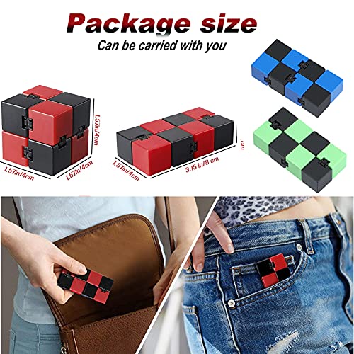 Ea Gift Infinity Cubes Best Fidget Toys For Stress And Anxiety Relief, Mini Fidget Cube Easy To Carry, Anxiety Cube Is A Unique Hand-Held Gifts Idea For Various Events (Green&Black) #TOP5