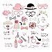 CC HOME 44 CT Rose Gold Wedding Bridal Shower Photo Booth Props ,Kissing the Single Life Goodbye Party ,Gold Floral Decorations ,Party Favors for Bachelorette Party,Bridal Shower Bubbly Bar Champagne Brunch Wedding Engagement ,Fiesta,Hen Party Decorations