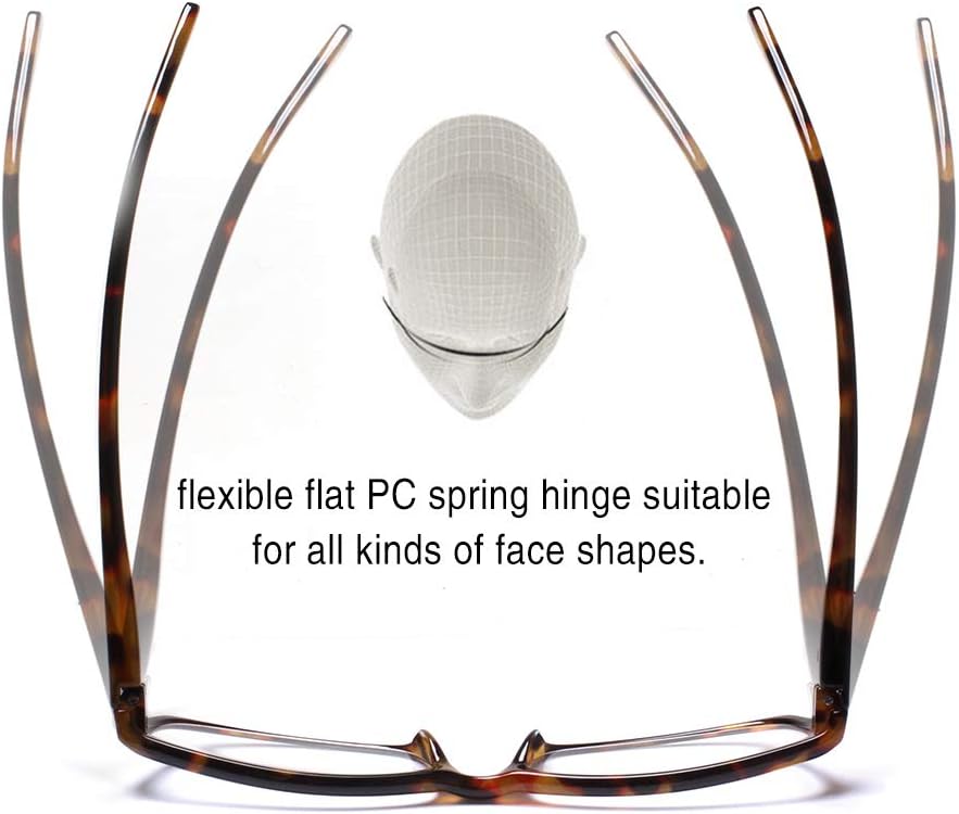Henotin 5-Pack Reading Glasses Blue Light Blocking Anti Eyestrain Computer Reading Glasses for Women and Men Readers (5 Pack blue, 0.00, Diopters) - Image 4
